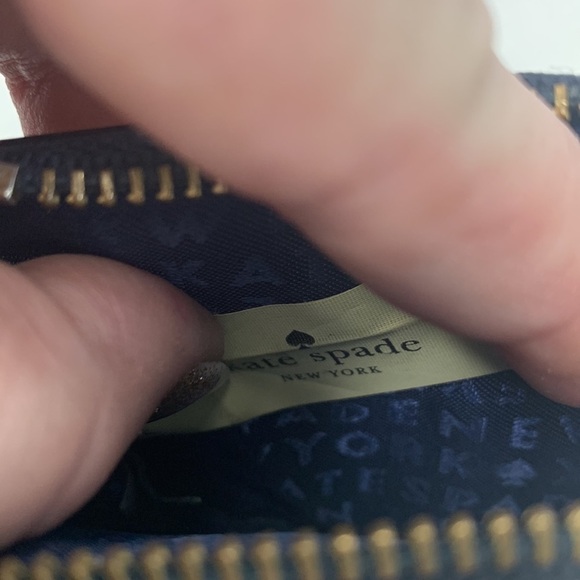 Kate Spade New York Laurel Way Bitsy Card Case W/Keyring Bonita Stripe - Picture 7 of 8